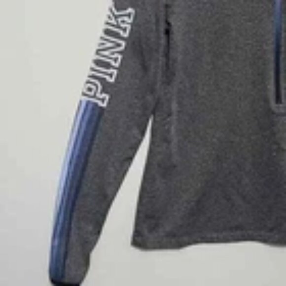 PINK ULTIMATE VICTORIA'S SECRET Gray Half Zip Collar Active Jacket - Size Large - Picture 4 of 10